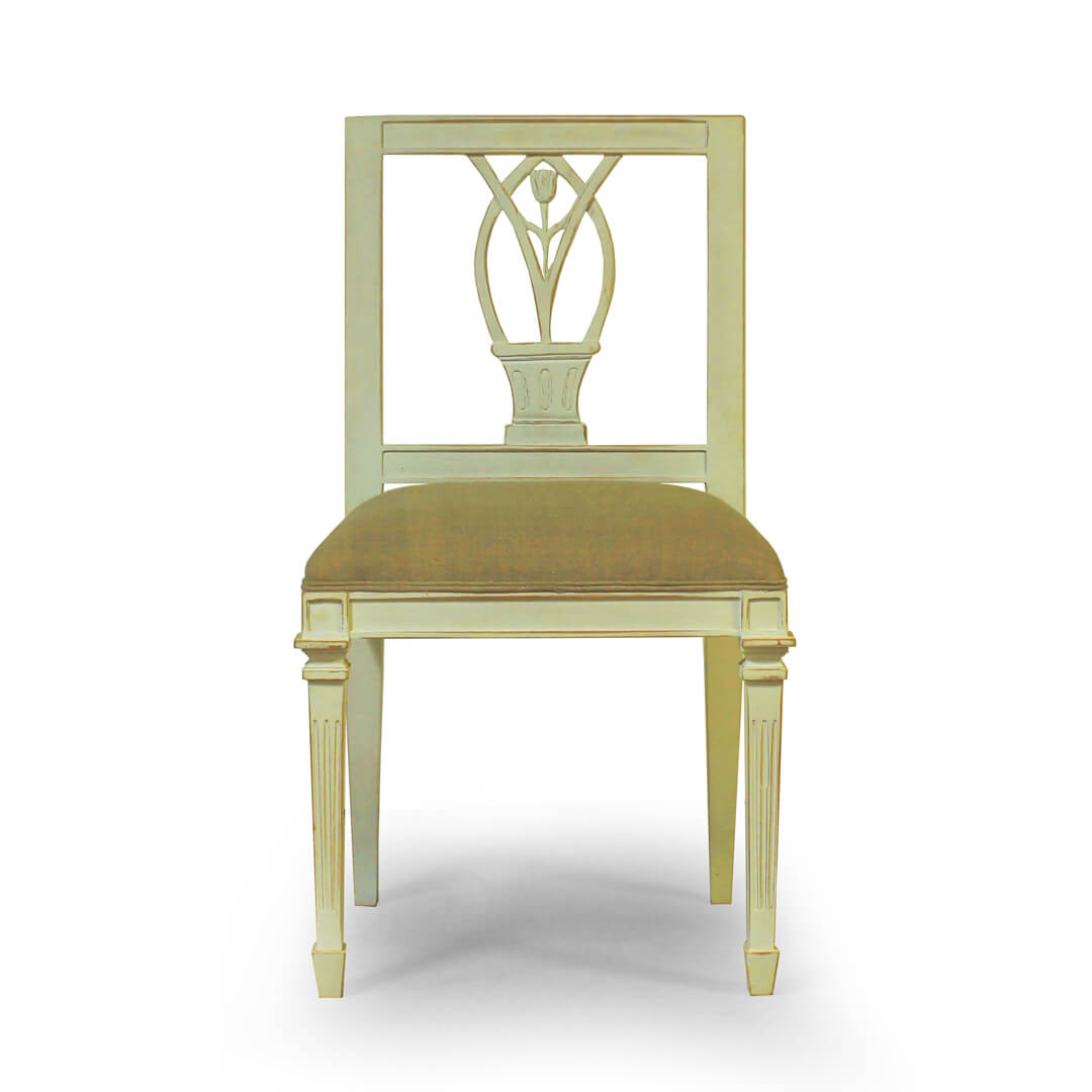 dining chair gustavian furniture style front view