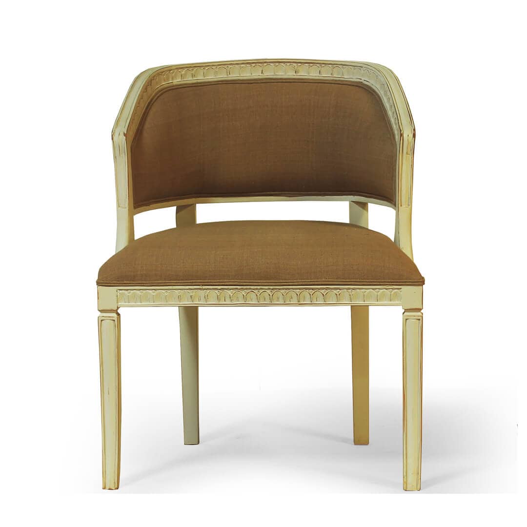 gustavian furniture side chair front view