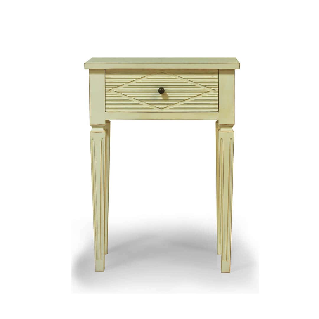 gustavian furniture white bedside