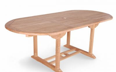 Teak Oval Extension Table For Outdoor