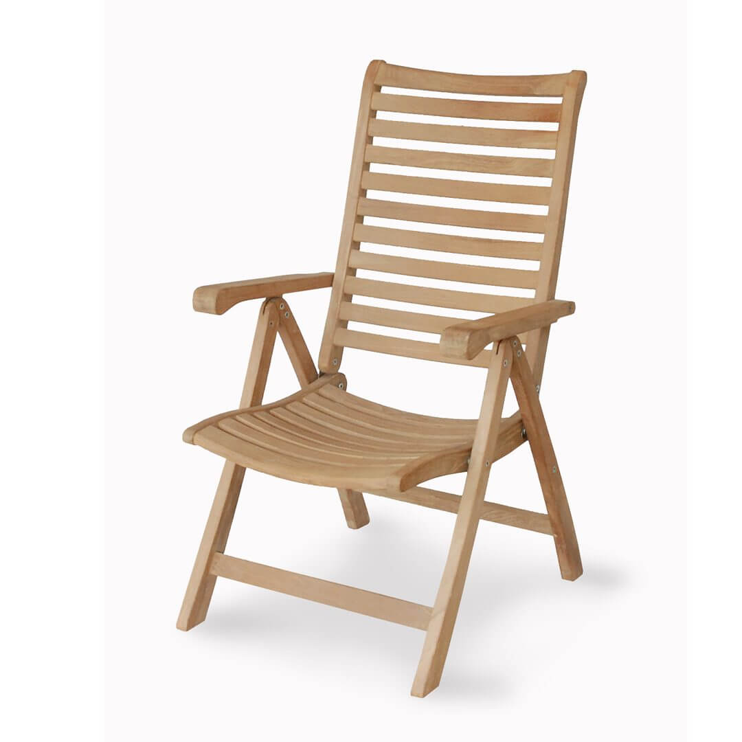 Teak Outdoor 5 Position Reclining Chair