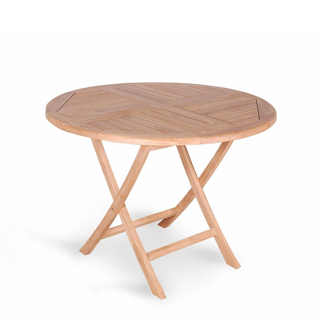 Teak Garden Round Folding Table