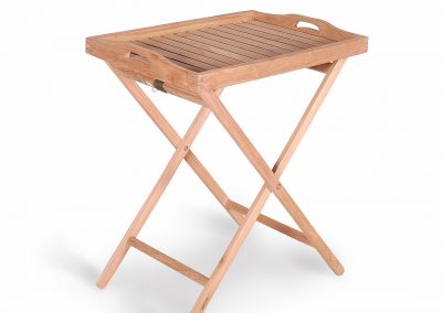 Teak Tray With Stand For Outdoor Garden