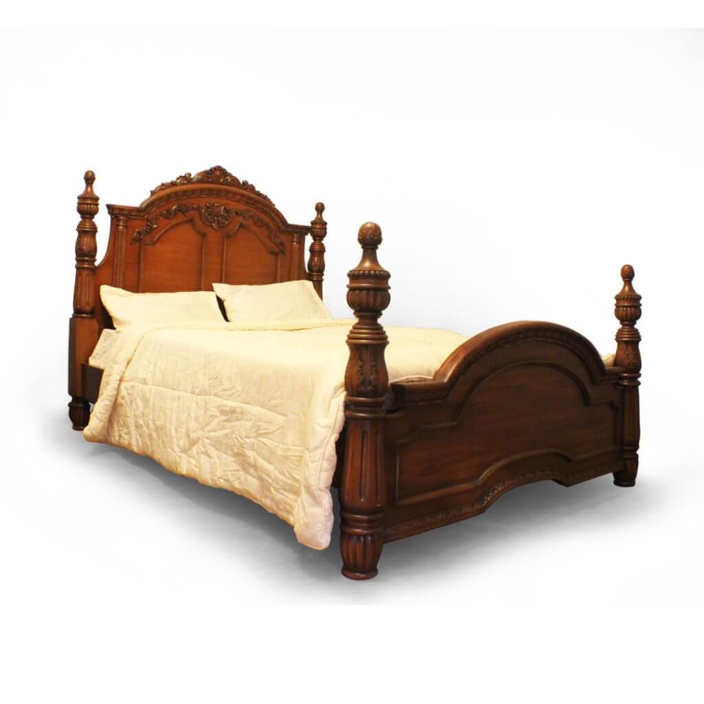 Buy Best Quality Antique Victorian Four Poster Bed Veronicas Qualiteak   Victorian Carving Furniture Bed 1024x1024 