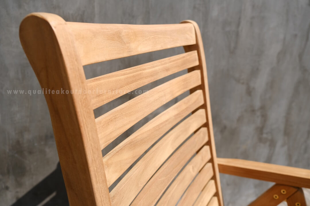 teak outdoor reclining chair
