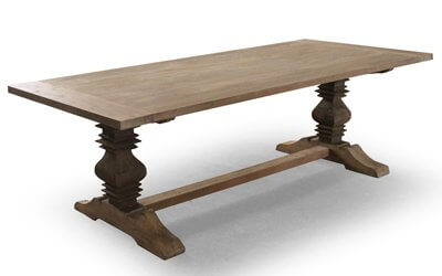 Country Distressed Teak Recycle Dining Table