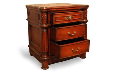 Antique Victorian Bedside With 3 Drawers