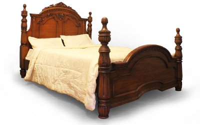Antique Victorian Four Poster Bed