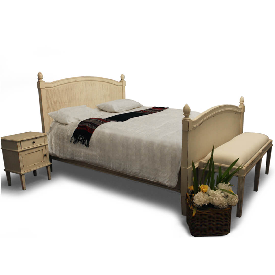 Antique Gustavian Furniture Style Mathilda Scandinavian Bed