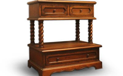 Antique Pedestal Bedside Table