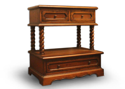 Antique Pedestal Bedside Table
