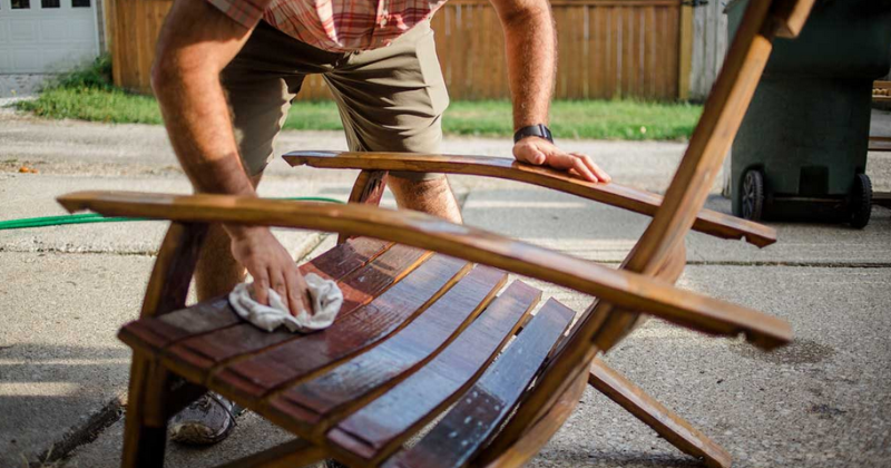 Add a Pop of Color to Teak Outdoor Furniture with Paint