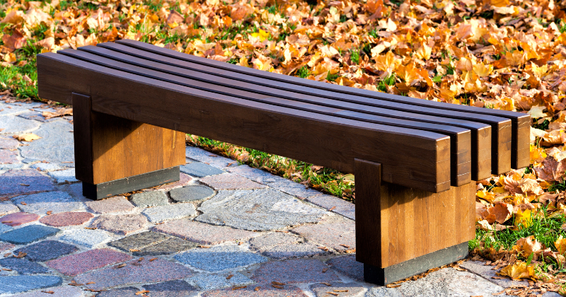 Teak Wood Bench Design for Modern Outdoor