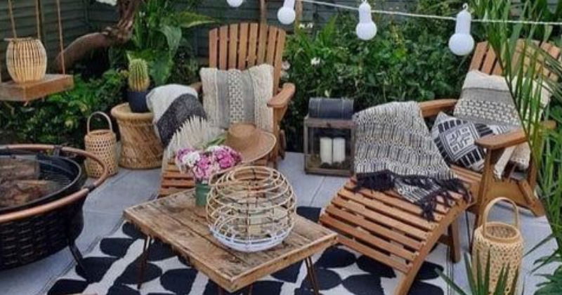 How to Make Bohemian Garden Decor with Teak Wood