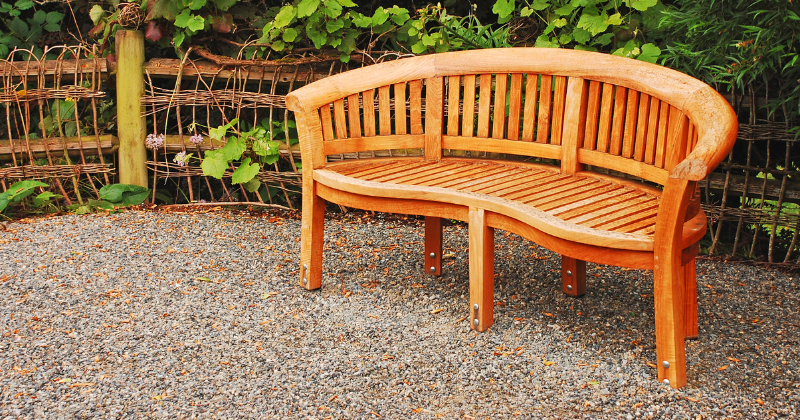 Teak Wood Bench Design for Modern Outdoor