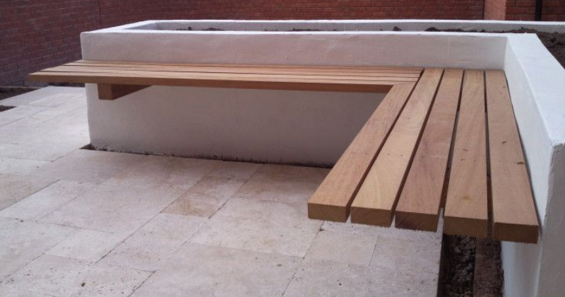 Teak Wood Bench Design for Modern Outdoor