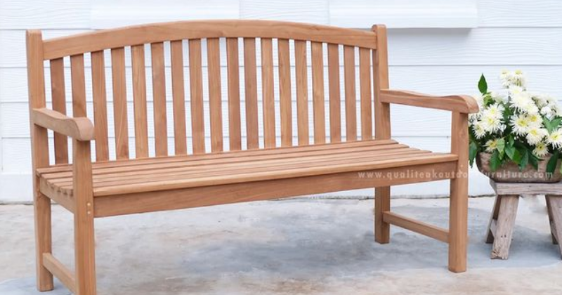 Teak Wood Bench Design for Modern Outdoor