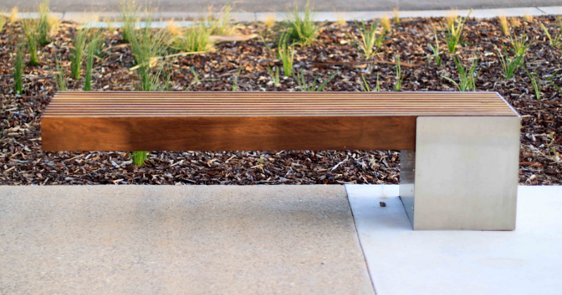 Teak Wood Bench Design for Modern Outdoor