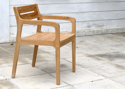 Fuego Solid Teak Outdoor Armchairs