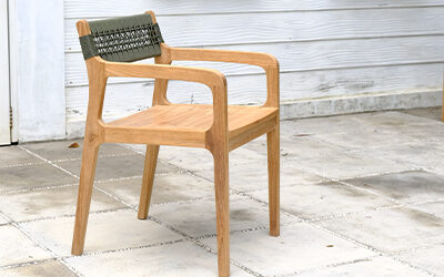 Fuego Teak Outdoor Dining Armchair