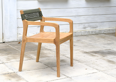 Fuego Teak Outdoor Dining Armchair