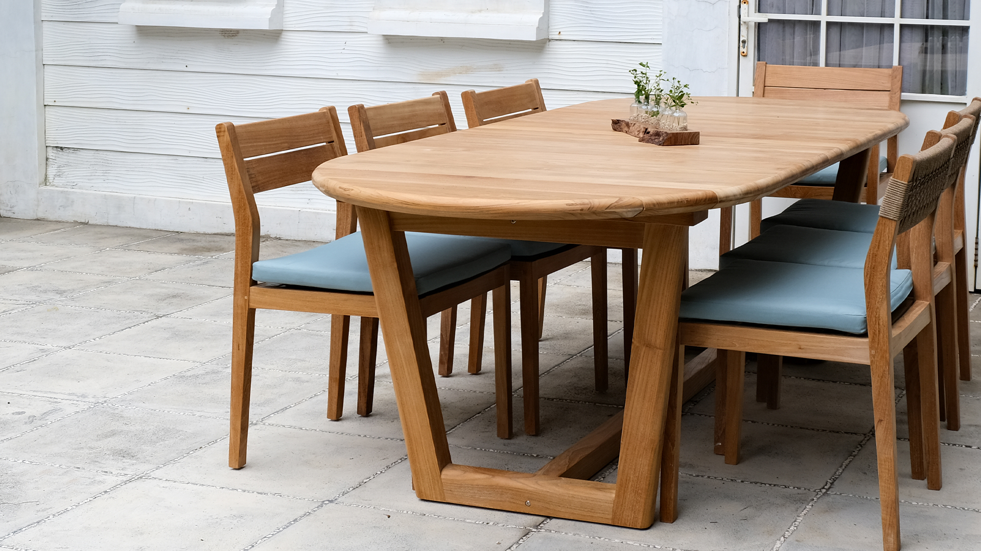 teak putdoor dining chair set
